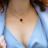 Image de COLLIER ISAURE AGATE NOIRE