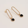 Image de BOUCLES ELISE AGATE NOIRE