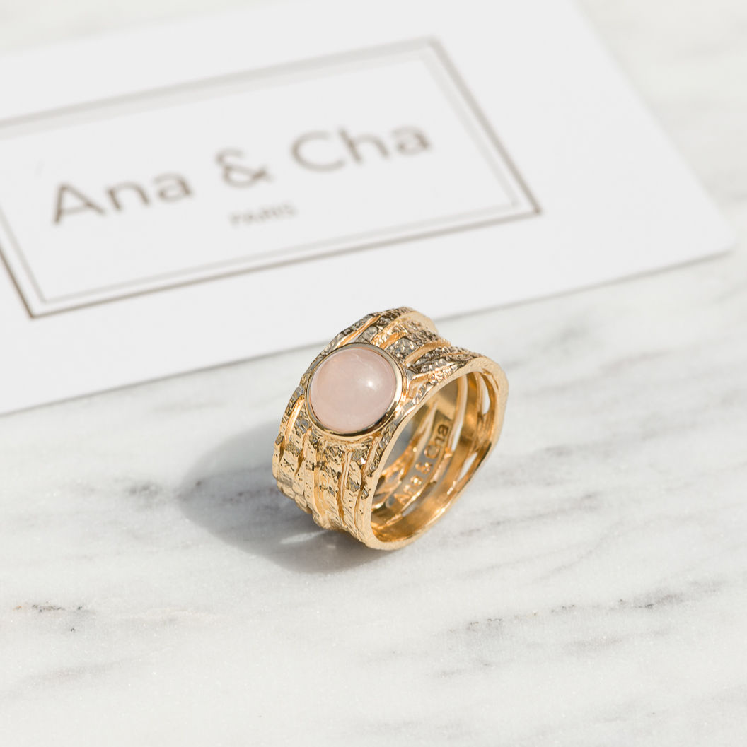 Image de BAGUE ROSA QUARTZ ROSE