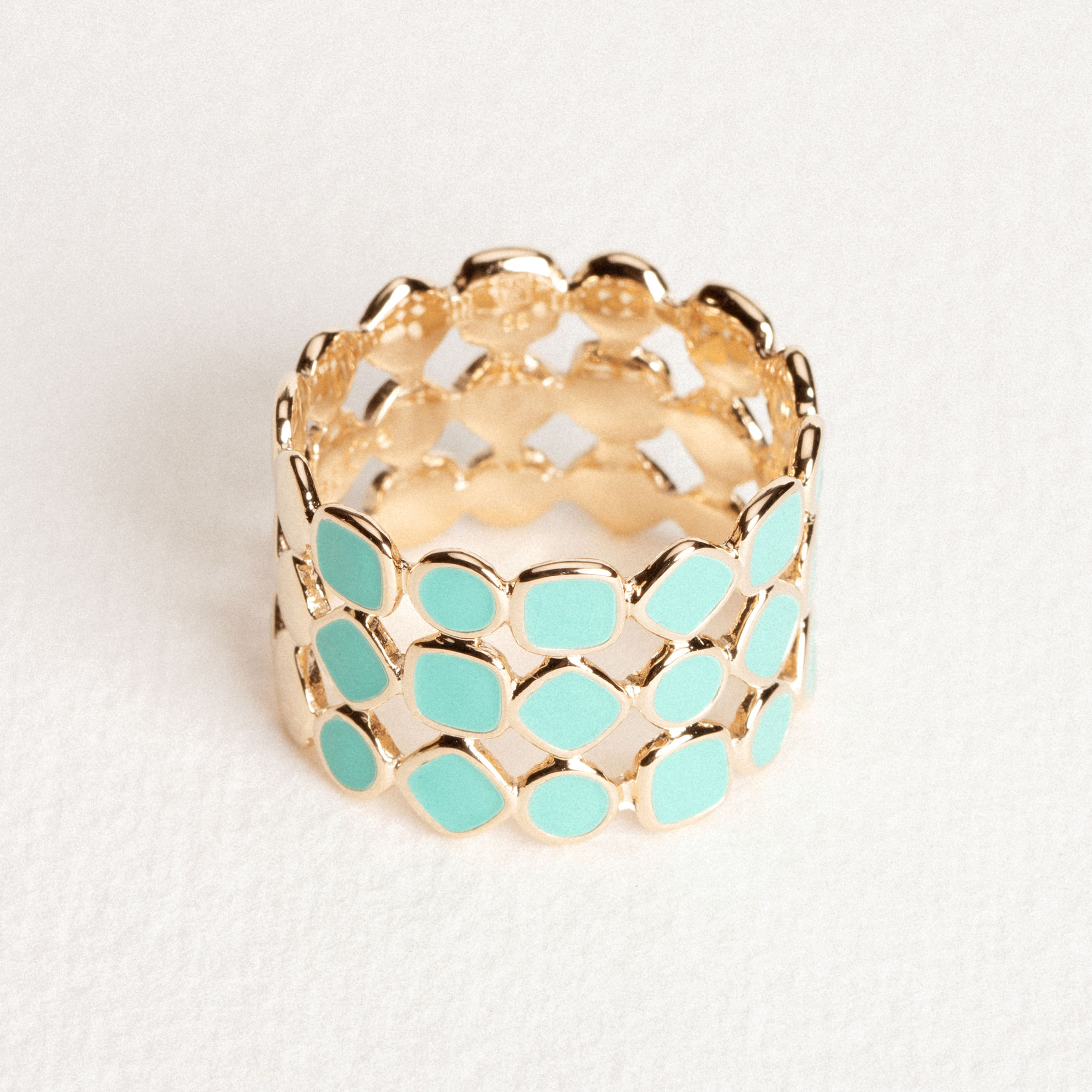 Image de BAGUE ALBA LAQUE TURQUOISE