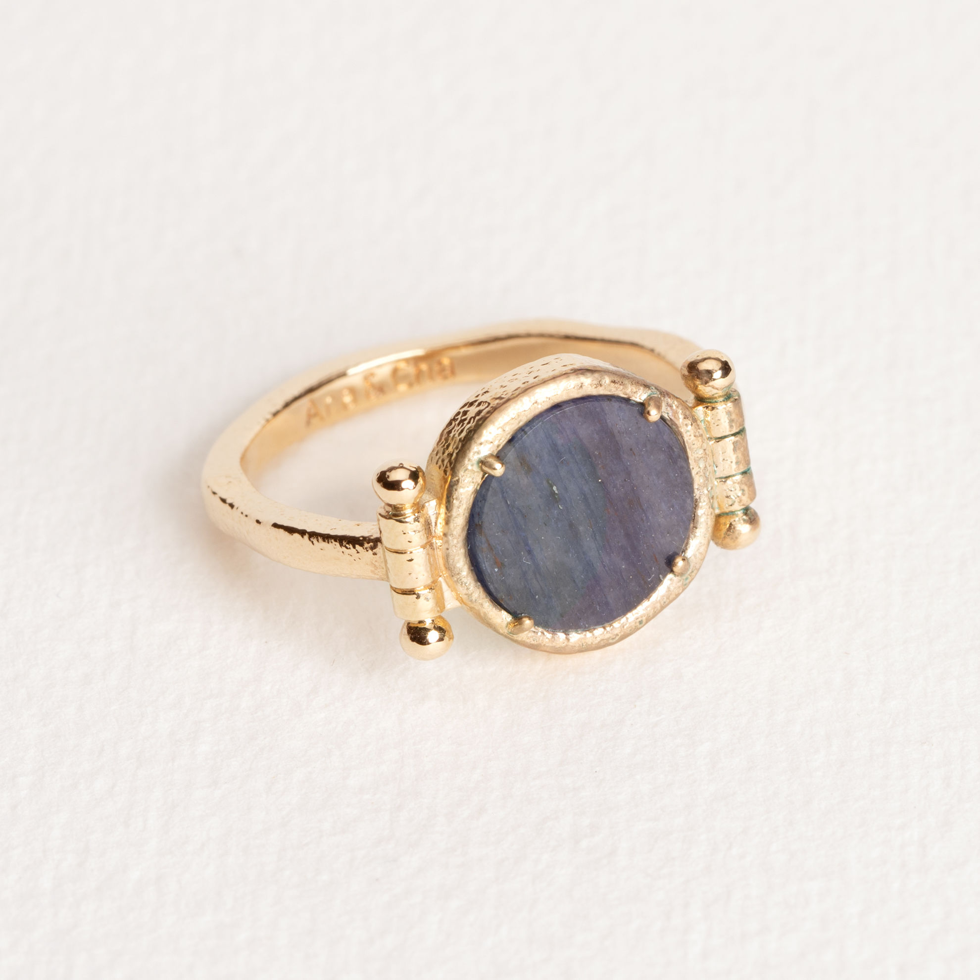 Image de BAGUE SALOMÉ AVENTURINE BLEUE