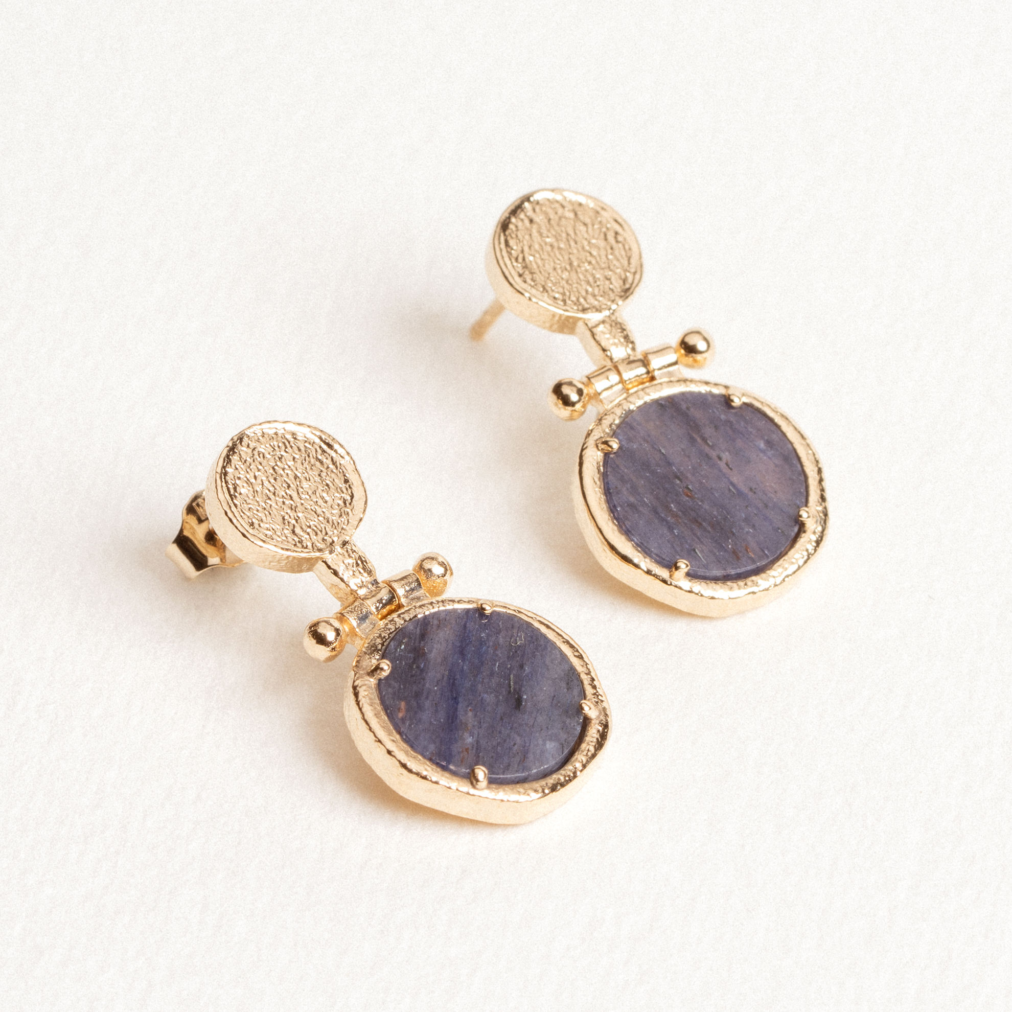 Image de BOUCLES SALOMÉ AVENTURINE BLEUE