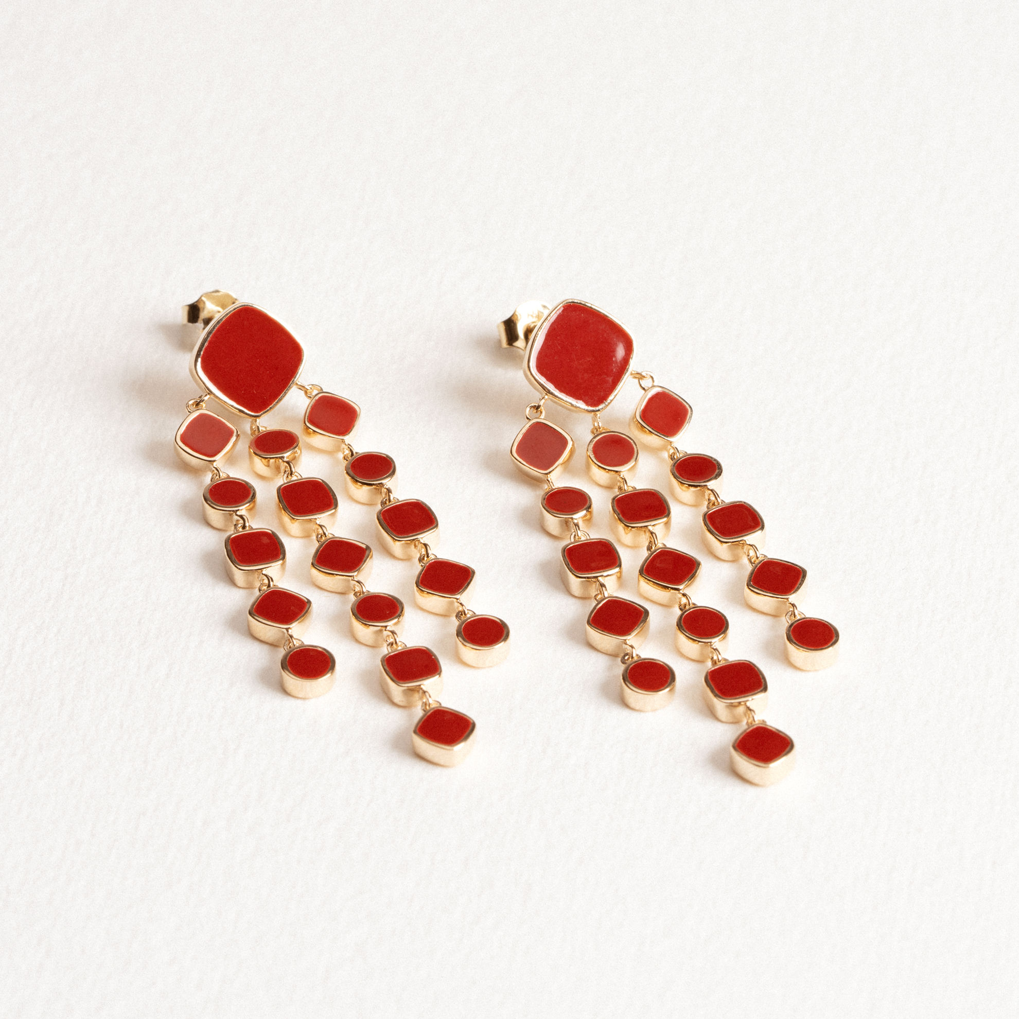 Image de BOUCLES ALBA LAQUE ROUGE