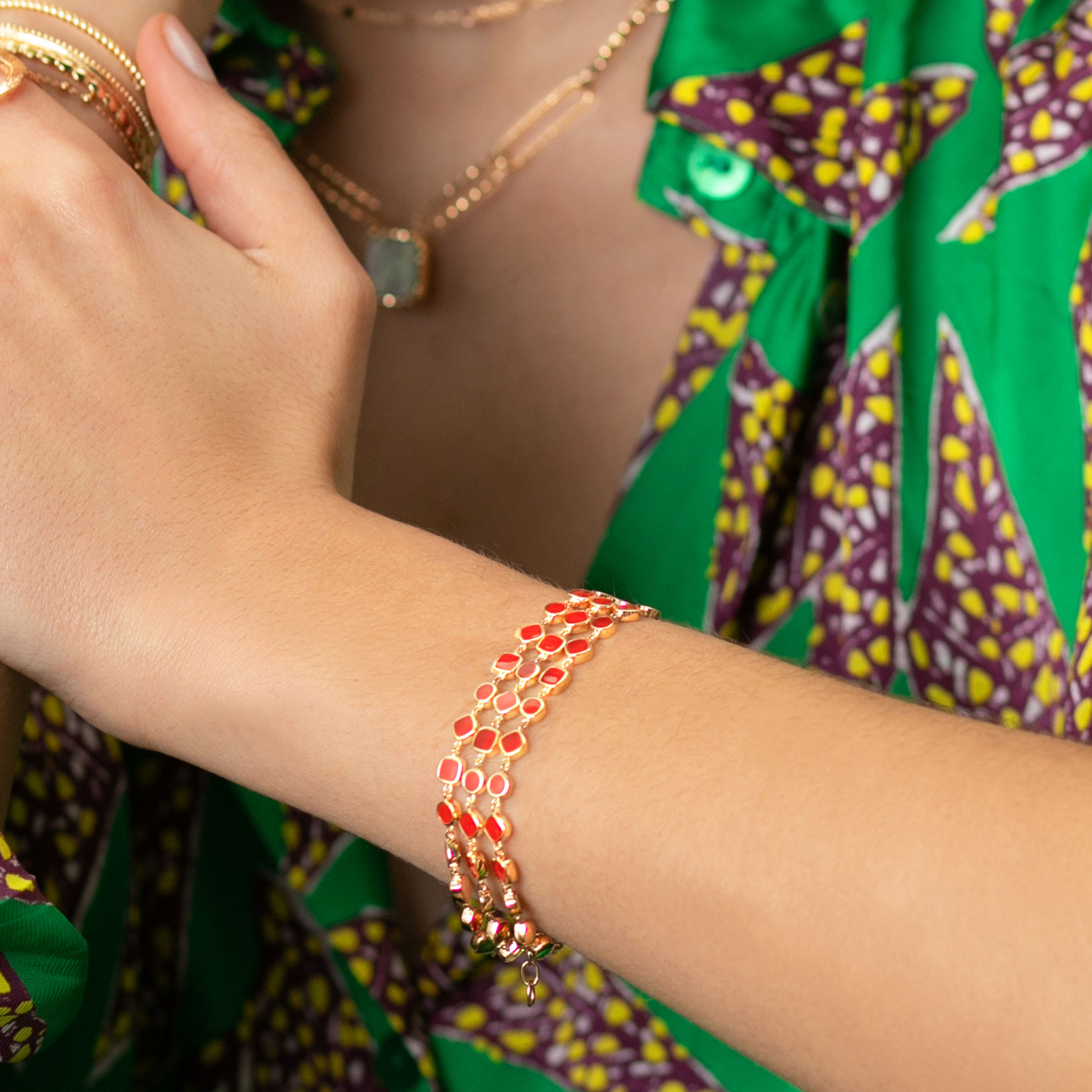 Image de BRACELET ALBA LAQUE ROUGE