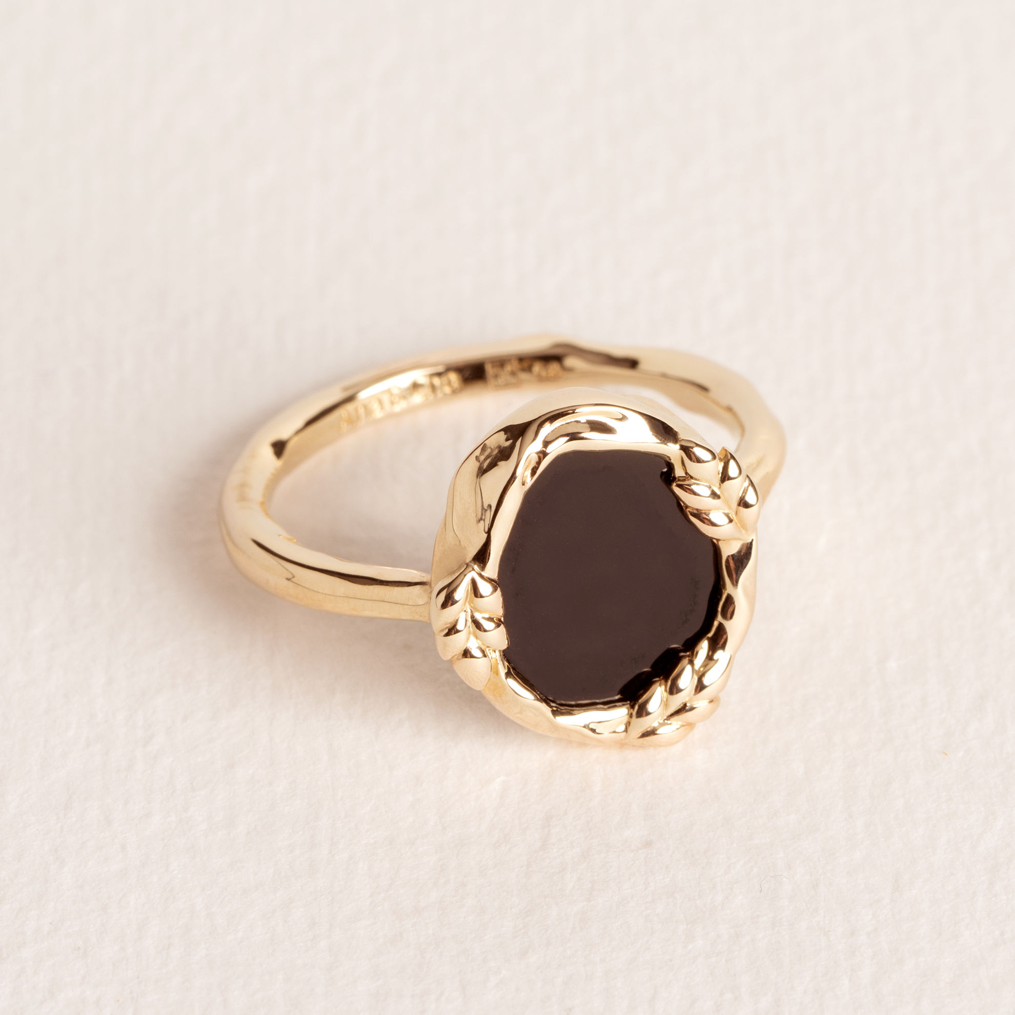 Image de BAGUE POPPI AGATE NOIRE