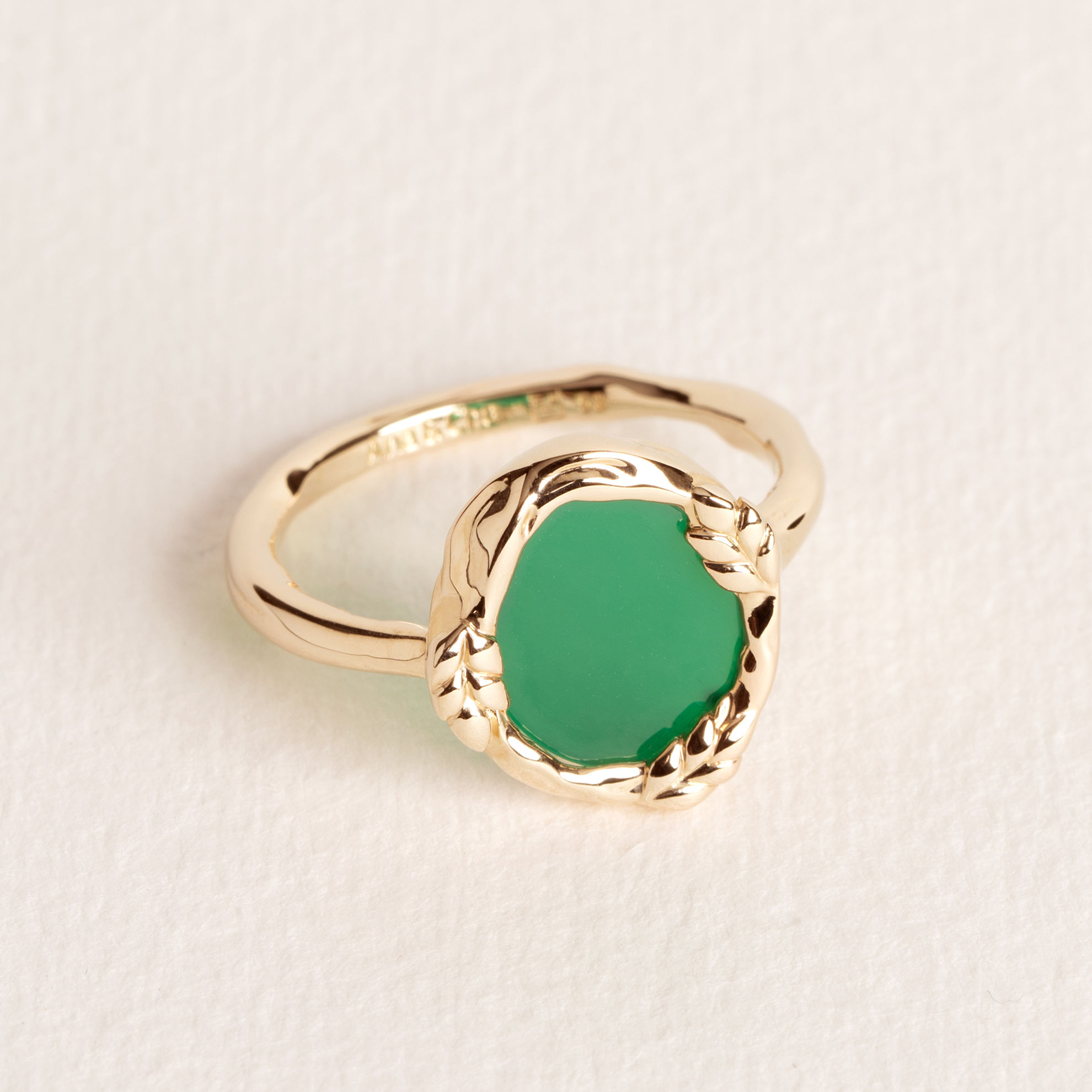 Image de BAGUE POPPI AGATE VERTE