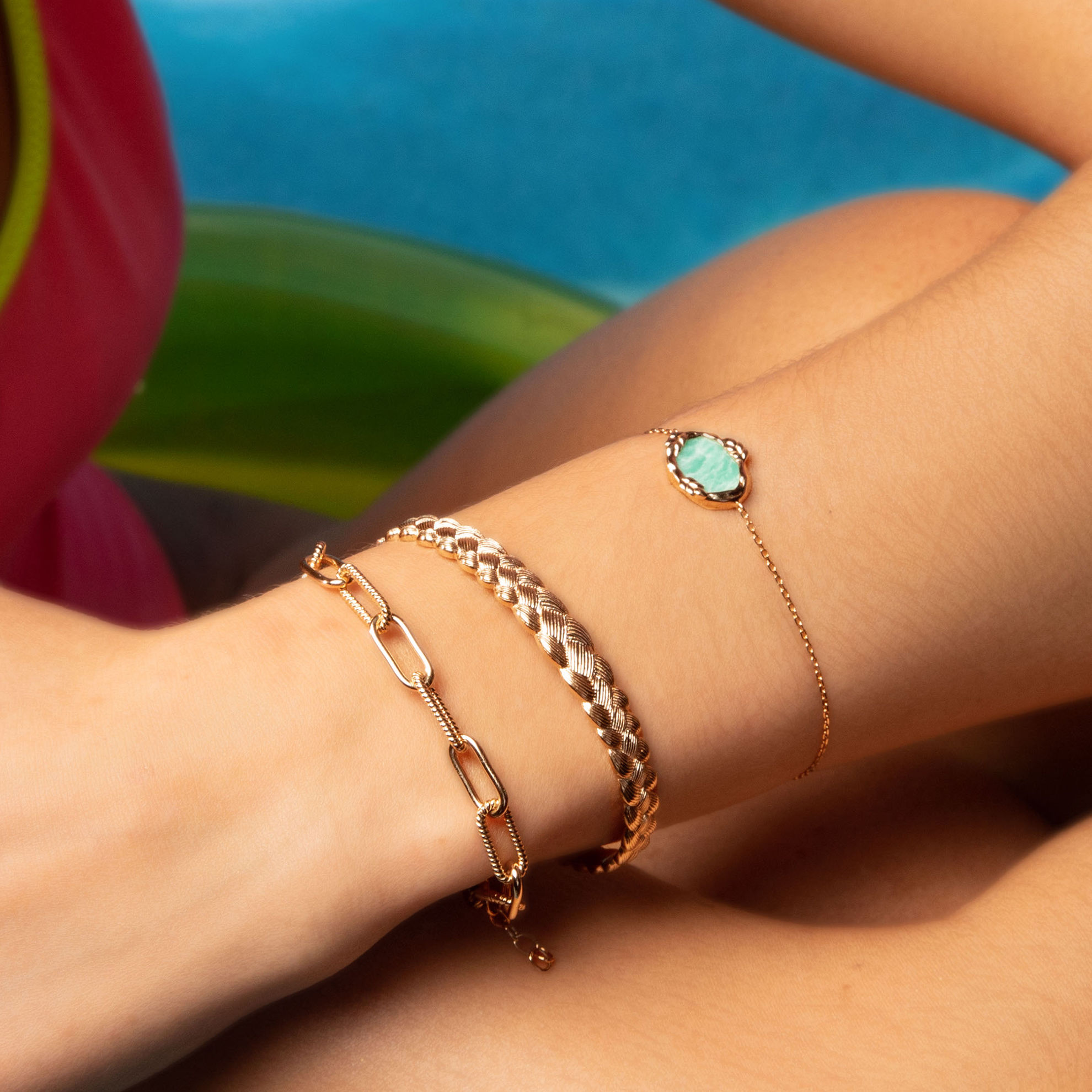 Image de BRACELET CHAINE POPPI AMAZONITE