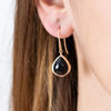 Image de BOUCLES ISAURE AGATE NOIRE