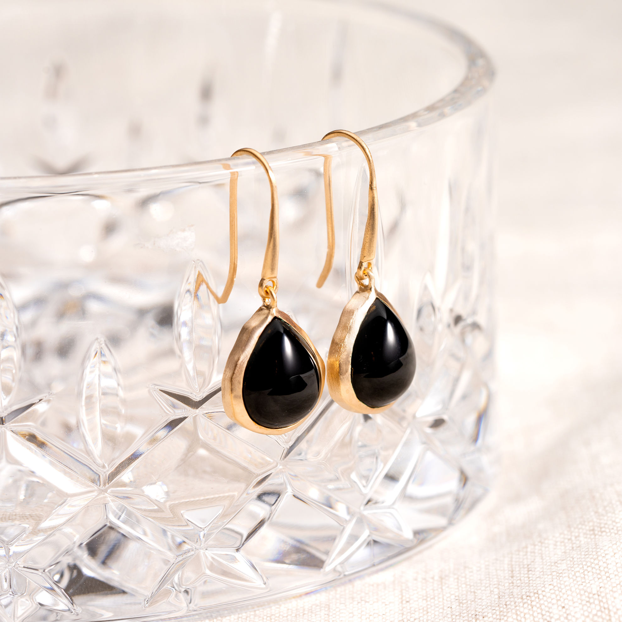 Image de BOUCLES ISAURE AGATE NOIRE