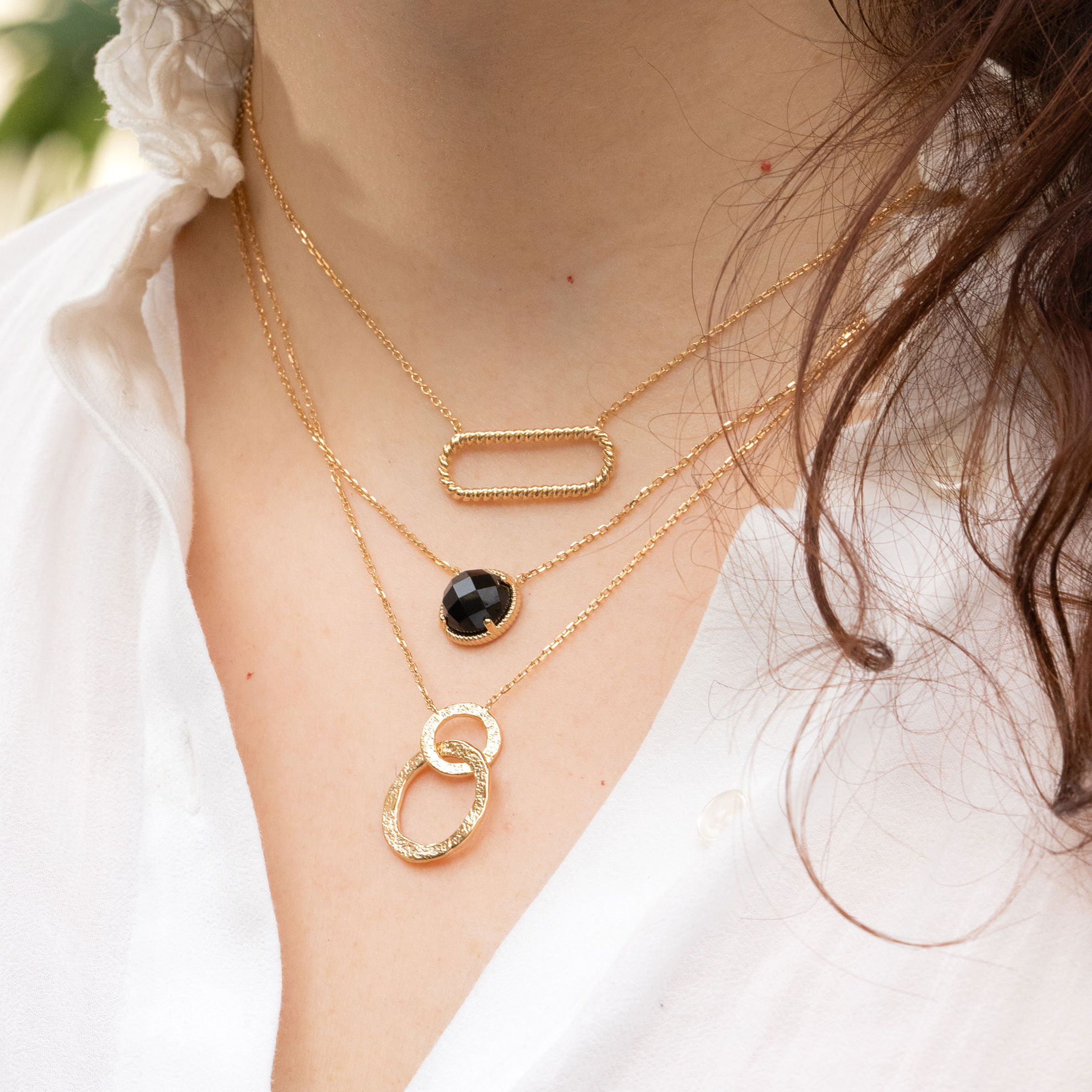 Image de COLLIER LISE AGATE NOIRE