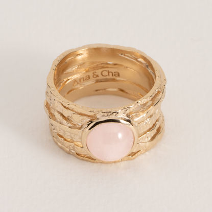 Image de BAGUE ROSA QUARTZ ROSE