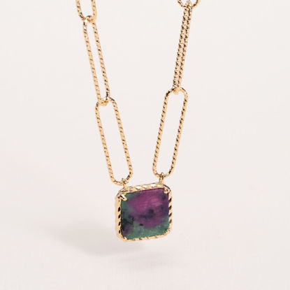 Image de COLLIER KIARA RUBIS ZOÏSITE